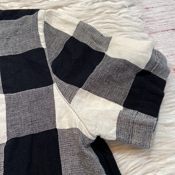 Madewell Boxy Button Back Top in Gingham Check sz XS - Picture 6 of 11
